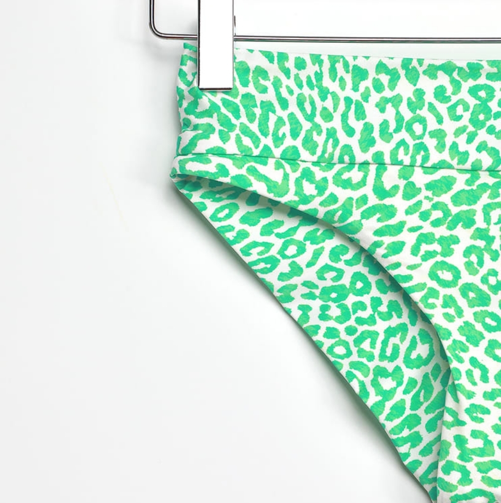 Frankies Grant Green Leopard Print Bikini Bottoms - Picture 6 of 10